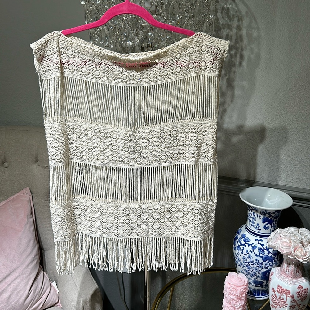 Cream Crochet Top